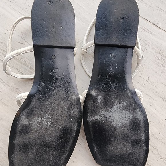 dorateymour white strappy flat sandals size 36 - Picture 2 of 9